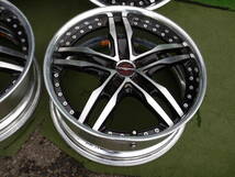 ★ENKEI AME SHALLEN 深リム★18×7.5JJ OFF:+48 PCD100-5H ハブ径；73mm 2本の表リムに歪みあり 4本 MADE IN JAPAN_画像2