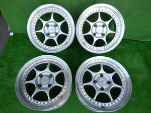 ★ENKEI RACING 2ピース★16×7JJ OFF:+32 PCD114.3-4H ハブ径；72mm 傷、汚れ、錆、塗装がれ等あり 4本 MADE IN JAPAN 