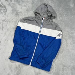 1円〜　極美品 MONCLER GAMME BLUE モンクレールガムブルー　トリコロールポリアミドナイロンジャケット マウンテンパーカー　1サイズ 7134