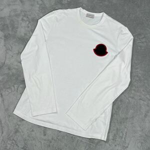 1円〜　美品　MONCLER モンクレール　長袖Tシャツ　ロンT ホワイト　Sサイズ　7217