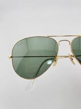 QA45 レイバン ティアドロップ RB-3025 イタリア製　AVIATOR G-15 付属品完備　RayBan サングラス ゴールド アイウェア _画像9