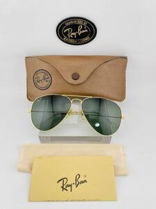 QA47 レイバン USA AVIATOR ボシュロム製 ビンテージ サングラス ゴールド G-15 B&L Ray Ban usa 80s