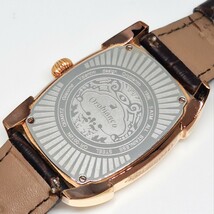 48 Orobianco オロビアンコ OR-0012N メンズ腕時計 腕時計 時計 レザーベルト デイト 3針 ローマ数字 トノー クォーツ クオーツ WKH_画像6