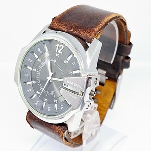 77 DIESEL ディーゼル DZ-1206 メンズ腕時計 腕時計 時計 レザーベルト 10BAR デイト 3針 クォーツ クオーツ ウォッチ ラウンド WKH