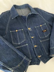 【ビッグサイズ】50s BIG SMITH エンジニアジャケット ショート カバーオール デニム ヴィンテージ LEVIS 506XX 507XX 557 Lee 40s 60s