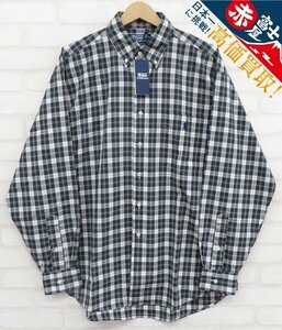 8T0729【クリックポスト対応】未使用品 Ralph Lauren ビッグフィットプラッドオックスフォードシャツ ラルフローレン 長袖チェックシャツ