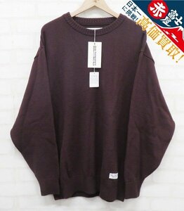8T0656/WACKO MARIA CLASSIC CREW NECK SWEATER 23SS-WMK-KN01 Wacko Maria Classic knitted sweater 