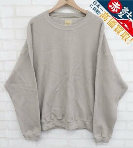 8T0816/sanca BIG WAFFLE CREW S22FSW05 サンカ 長袖ワッフルサーマルTシャツ