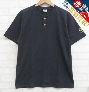 8T0197【クリックポスト対応】未使用品 TWOMOON 24223 半袖ヘンリーネックTシャツ トゥームーン