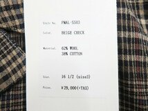 8T0410【クリックポスト対応】未使用品 PHIGVEL Seersucker Check SS Shirt PMAL-SS03 フィグベル 半袖シアサッカーチェックシャツ_画像5