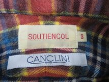 8T0561/SOUTIENCOL CANCLINI 長袖BDチェックフランネルシャツ 日本製 スティアンコル カンクリーニ_画像4