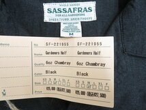 8T0687/未使用品 SASSAFRAS GARDENERS HALF 6oz CHAMBRAY ササフラス ガーデナーハーフ シャツ_画像4