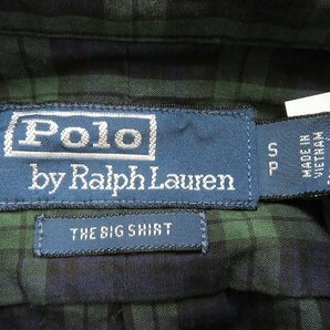 8T0732【クリックポスト対応】未使用品 Ralph Lauren ビッグフィットプラッドウーブンシャツ ラルフローレン 長袖チェックシャツの画像4