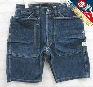 3P6011/sasaflas four ru leaf Denim short pants SASSAFRAS shorts 