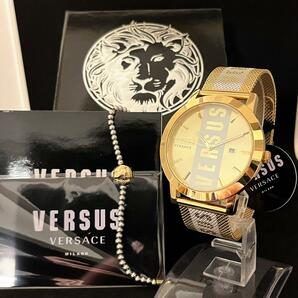 【激レア】Versus Versace/ベルサス ベルサーチ/メンズ腕時計/男性用/ヴェルサス ヴェルサーチ/お洒落/ ゴールド色/プレゼントに/希少/高級の画像10