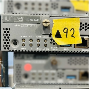 ▲92【通電OK】Juniper SRXシリーズ SRX340 ジュニパー ファイアウォールシャーシ IPsec VPN セキュリティ機能