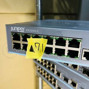 ▲71 Juniper Networks EX2200-C EX2200-C-12T-2G Layer3スイッチ Switch 12ポート EXシリーズ イーサネットスイッチ スタンドアロン型