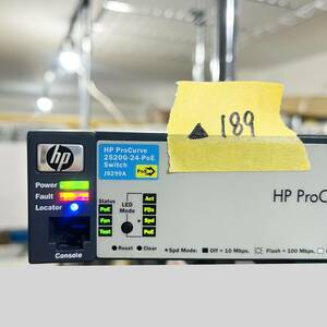 ▲189【通電OK】HP J9299A ProCurve 2520G-24 PoE Switch スイッチ L2 レイヤー2 ボックス型 ネットワーク 通信 ヒューレットパッカード