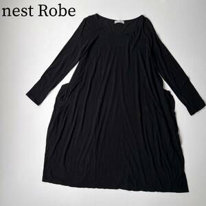 bisque by nest Robe ビスクバイネストローブ 膝丈ワンピース リネン混み　カットソー レディース