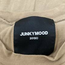 JUNKYMOOD ジャンキーモード カットソー 長袖 ブラウン 茶色 ブルー 青 L バックプリントロンT クルーネック 古着 L 長袖Tシャツ_画像8