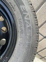 145R12 6PR DUNLOP ENASAVE VAN01 新品タイヤスチルホイールセット_画像5