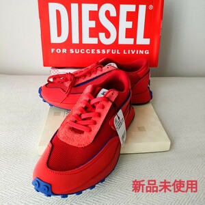 【新品未使用】DIESEL ディーゼル S-Racer Lc MIXマテリアルローカットスニーカー 定価30,800円 レッド