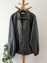 【極美品】BEAUTY&YOUTH UNITED ARROWS レザーコーチジャケット 1225-199-9461 XL 黒 BLK 本革 羊革 BY ユナイテッドアローズ ブルゾン_画像1