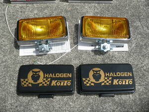  including carriage!KOITO square shape foglamp ( black with cover ) retro specification deco truck .H3 halogen unused goods 2 piece 1 set corner foglamp Koito factory 