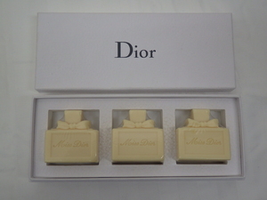 未使用　Dior　クリスチャン ディオール　Miss Dior　ミス ディオール　ボトルデザイン　ソープ　石けん　47g×3点