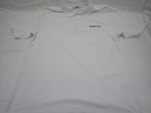 pacific golf club　パシフィックゴルフクラブ　バックプリント　半袖　ポロシャツ　L　ホワイト