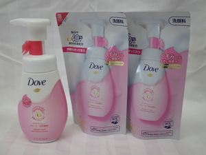 未使用　Dove　ダヴ　クリアリニュー　クリーミー泡洗顔料　本体1点＋つめかえ用2点セット