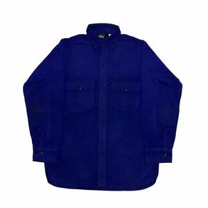 Vintage 80’s/WOOLRICH/Made in USA/Chamois Cloth Shirt/Flannel Shirt/Royal Blue/Medium/ウールリッチ/シャモアクロス長袖シャツシャツ