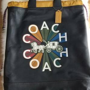 未使用 コーチ COACH ★高級牛革トート.リュック2way レザー★A4収納 ビジネスバッグ 男女ＯＫの画像2