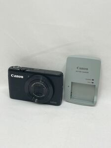 KT0308 Canon/キャノン PowerShot S200 コンパクトデジタルカメラ デジカメ ブラック チャージャー付き 動作品