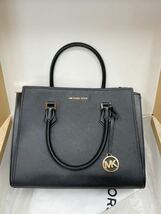 KT0327 MICHAEL KORS/マイケルコース ハンドバッグ 2way 箱、ショルダーストラップ付き ブラック 未使用保管品_画像1