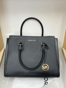 KT0327 MICHAEL KORS/マイケルコース ハンドバッグ 2way 箱、ショルダーストラップ付き ブラック 未使用保管品