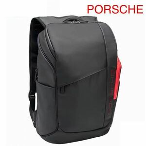 新品★ポルシェ バッグ リュック ビジネスバッグ 限定 PORSCHE 黒 バックパック メンズ 撥水 通勤 鞄 ノートパソコン ロゴ トラベル 旅行