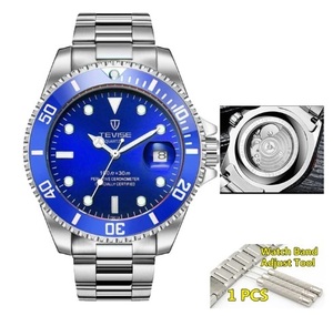 自動機械式腕時計 TEVISE カラー デザイン カレンダー Dispaly 高品質 メンズ n27