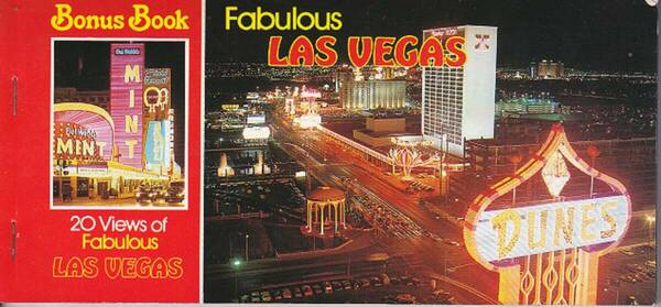 5161【送料込み】《ラスベガス夜景の絵はがきブック》「Bonus Book 20Views of Las Vegas」米国での購入品
