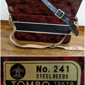 TOMBO/トンボ No.241 STEEL REEDS アコーディオン ◆ハードケース付 鍵盤楽器 楽器◆中古 概ね美品の画像3