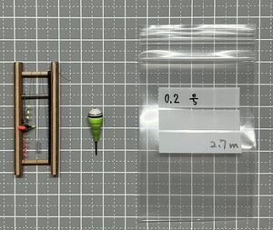 タナゴ仕掛け　0.2号　プロペラ　シモリ　ハリス止　仕掛け巻