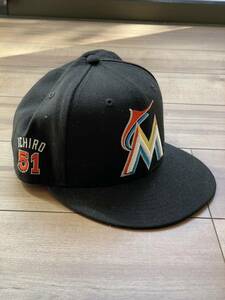 新品未使用! ニューエラ キャップ New Era MLB フロリダ マーリンズ 7 3/8 58.7cm 59FIFTY #51 イチロー 大谷翔平 ドジャース YANKEES 