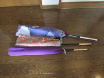 蛇の目傘　番傘　舞踊傘　まとめて3本　袋付　日本舞踊　和小物　昭和レトロ　オブジェ　　_画像4