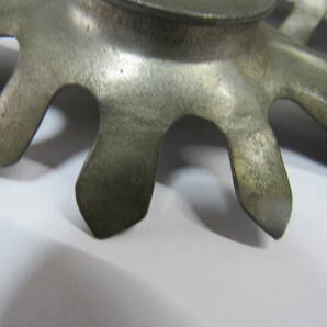 忠信浄錫 茶托 ５ 客 在銘 刻印 茶道具 古美術 時代物 金属工芸 煎茶道具（問題あり）の画像6