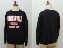 ★【希少 USA製&メキシコ製 大人気ブラック】90s 名作 ビンテージ TULTEX タルテックス MARYSVILLE 地名都市 スウェット トレーナー M長袖_画像2