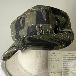 ★【00s ビンテージ 民生品 レプリカ品】アメリカ軍 MFH Max Fuchs BDU CAP コットン100％ タイガーストライプ BDU キャップ 帽子 サイズLの画像1