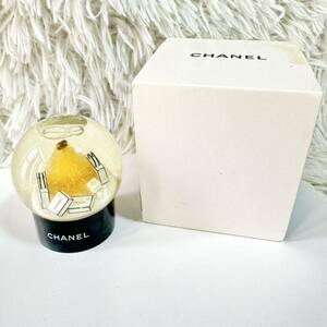 CHANEL シャネル スノードーム ノベルティ 置物 ココマーク 2012年 クリスマス限定 クリア プラスチック オブジェ スノーフレーク C