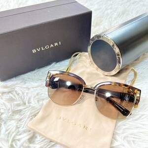 BVLGARI ブルガリ サングラス 8189 504 / 13 55ロ18 135 3N ブラウンデミ 箱 ケース付き 現状　B