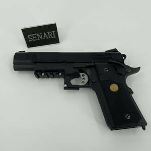 S-1406/サバゲー/　M1911 ガバメント シリーズ　20mm　アンダーレール　レイル　マウント　拡張パーツ　樹脂製　CAL45刻印　/　ブラック