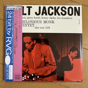 美品 紙ジャケ ミルト・ジャクソン MILT JACKSON「ミルト・ジャクソン」 24bit/96kHz RVGリマスター セロニアス・モンク参加 PROMO